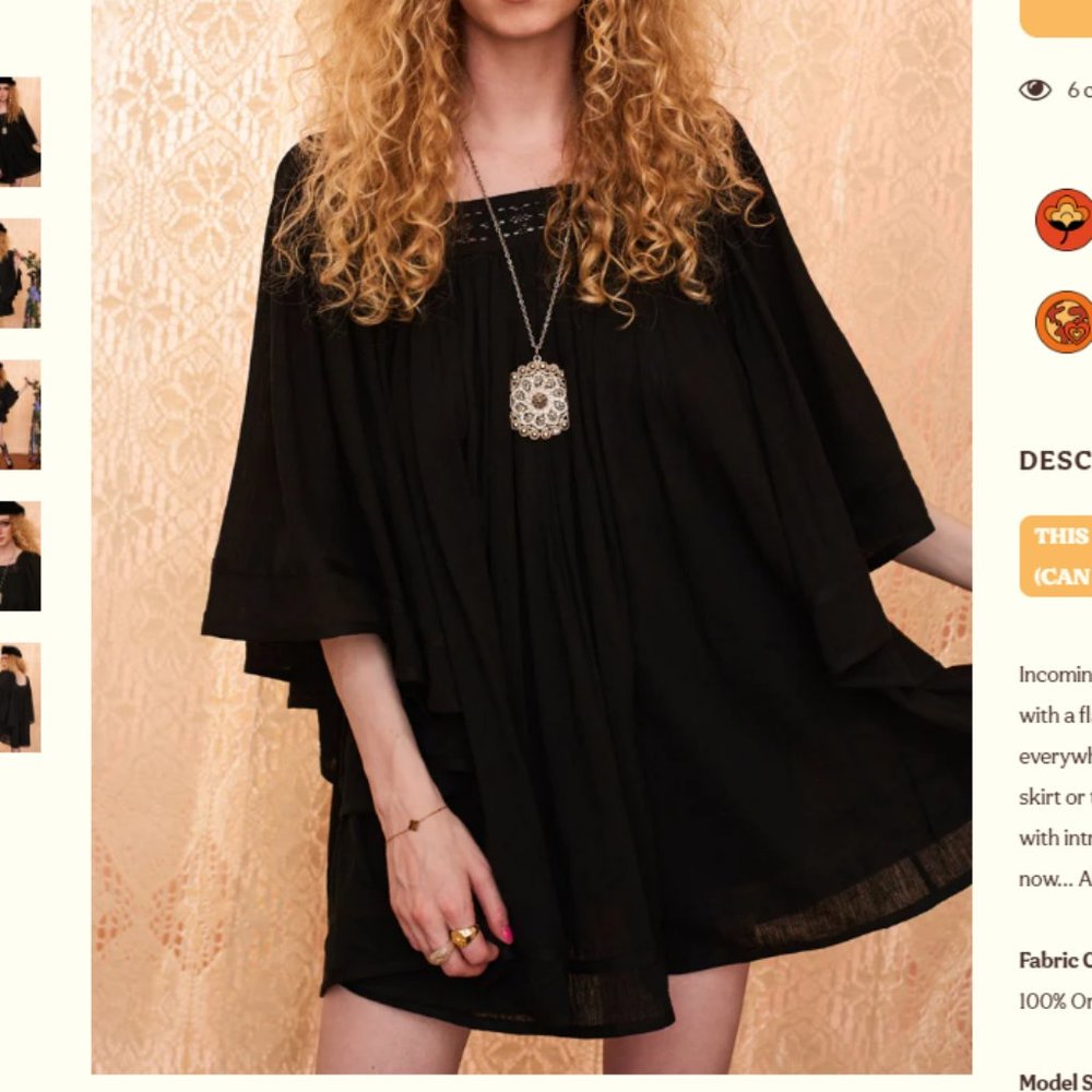 The Hippie Shake Desert Angel Tunic 2x